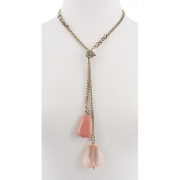 BTQ Drop Stone Necklace - Orange
