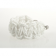 BTQ White Woven Bead Bracelet