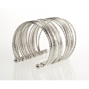BTQ Silver Multi Wire Cuff