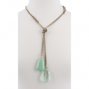 BTQ Drop Stone Necklace - Blue
