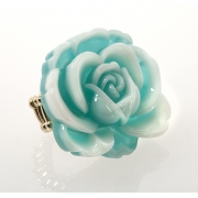 BTQ Teal Rose Ring