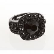 BTQ Black Rhinestone Ring