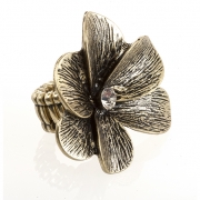 BTQ Burnished Gold Flower Ring