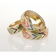 BTQ Gold Graphic Rings - Set of 3