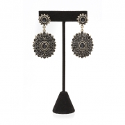 BTQ Black Medallian Earrings