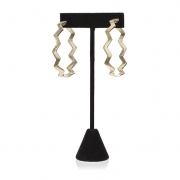BTQ Gold Zigzag Earrings