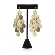 BTQ Gold Disc Earrings