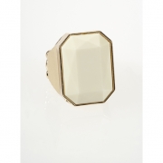 BTQ White Faceted Ring