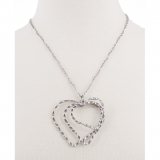 BTQ Silver Hearts Necklace