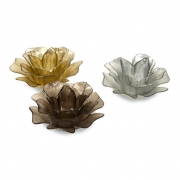 Hanna Glass Floral Votives - Set of 3