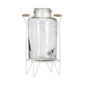 Nantucket Glass Jar Drink Dispenser with Stand