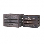 Paris Metal Crates - Set of 2