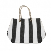 BTQ Cordova Striped Straw Bag
