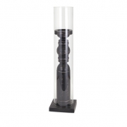 Ella Elaine Large Wood and Glass Candleholder