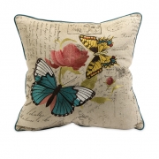 Margaret Embroidered Butterfly Pillow