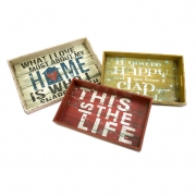 Morris Home Happy and Life Trays - Set of 3