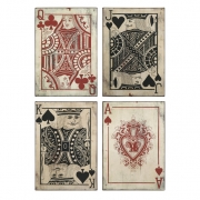 Leonato Playing Card Wall Décor - Set of 4