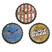 Vintage Bottle Cap Clocks - Set of 3