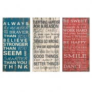 Rules of Life Wall Décor - Set of 3