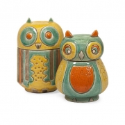 Leon Owl Pots - Ast 2