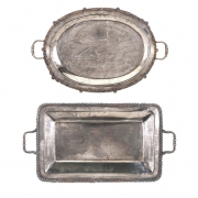 Poppy Stainless Steel Serving Trays - Ast 2