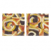 Fire & Slate Acrylic Floating Wall Art - Ast 2