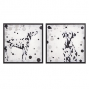 Dalmatian Dots Framed Wall Art - Ast 2