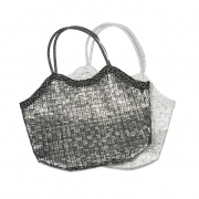 BTQ Monetta Metallic Straw Bag - Ast 2