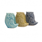 Barstow Owl Candleholders - Ast 3