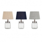 Ella Elaine Fillable Glass Jar Lamps - Ast 3