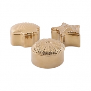 Petra Gold Ceramic Shell Boxes - Ast 3