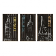 City Chalk Art Décor - Ast 3