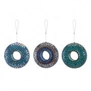 Calamba Mosaic Glass Bird Feeders - Ast 3