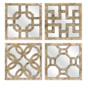 Alanis Capiz Shell Wall Mirrors - Ast 4
