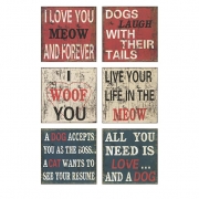 Dogs Wall Décor - Ast 6