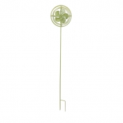 Green Metal Fan Garden Stake
