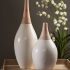Portia Small Ceramic and Wood Vase alternate image