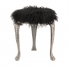 View Nikki Chu Neely Black Fur Stool