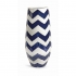 View Essentials Marine Blue Chevron Vase