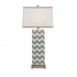 View Chandler Grey Chevron Lamp