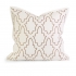 View IK Eliso Taupe Embroidered Linen Pillow w/ Down Fill