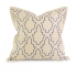 View IK Eliso Light Blue Embroidered Linen Pillow w/ Down Fill