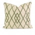 View IK Ayaka Green Velvet on Linen Pillow with Down Fill