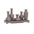 View Beth Kushnick Gray Ceramic Mini Vases with Tray