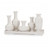 View Beth Kushnick Cream Ceramic Mini Vases with Tray