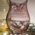 Small Ambra Glass Owl Vase alternate image