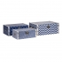 View Essentials Marine Blue Storage Boxes - Set of 3