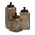 Square Brown Luster Canisters - Set of 3  alternate image