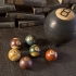 Antique Pool Balls - Set of 6 alternate image