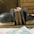 Jonah Wood Carved Whale Bookends alternate image